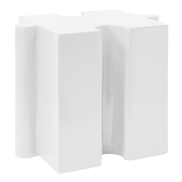 English Elm Christopher Knight Home® - 3-Piece Sculptural Puzzle Table Set - Interlocking Mgo Accent Tables For Indoor & Outdoor Use, White N770PS33132W