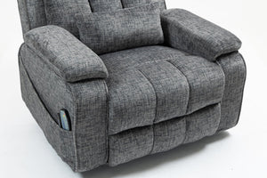 English Elm Oversized Power Lift Recliner Chair with Massage Heating and Usb Charging for Living Room Grey W547S00071