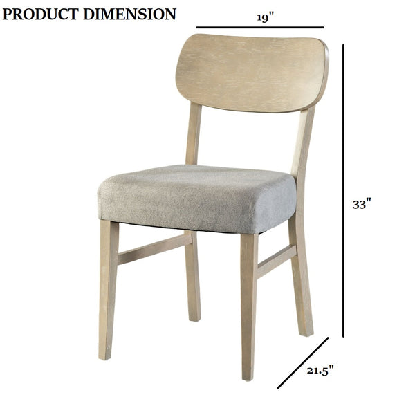English Elm Transitional Westerham Arm Chair Set of 2 — Dark Cherry wood, upholstered comfort, gold-capped legs elegance Gray 41 L x 12 W x 20 H B2741P406727