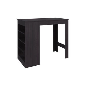 English Elm Greer Vertical Bar Table with 4 Open Shelves, Compact Space-Saving Home Bar for Small Rooms B200P362008