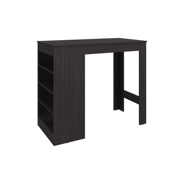 English Elm Greer Vertical Bar Table with 4 Open Shelves, Compact Space-Saving Home Bar for Small Rooms B200P362008