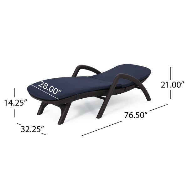 English Elm Christopher Knight Home® - Mikael Chaise Lounge With Cushion – Elegant Dark Brown Design For Ultimate Indoor & Outdoor Comfort 70798.00DNVY