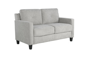 English Elm Horatio Chenille Loveseat with Pocket Coil Seats and D25 Foam Support, Modern Cozy Living Sofa 92 taupe 50 L x 26 W x 22 H B2726P248620