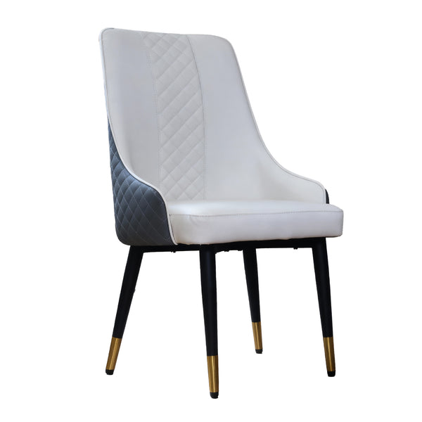 English Elm Modern Pu Leather High Back Dining Chairs Waterproof Steel Frame Set of 2 W2699P401053