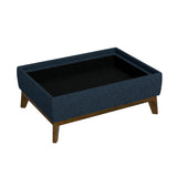 English Elm Wallace & Bay - Wallace & Bay  Varia Blue Reversible Tray Ottoman