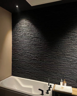 English Elm 3d Faux Stone Pu Wall Panels Set Lightweight Flame Resistant Architectural Accent W347P419659