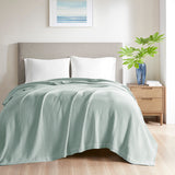 Beautyrest Cotton Waffle Weave Casual Cotton Blanket BR51N-3831 Aqua