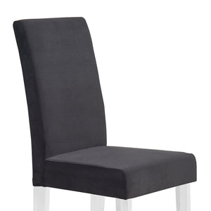 English Elm Quinara Plush Velvet Dining Chair with Clear Acrylic Legs, Set of 2 — Modern Comfortable Seating Black B2736P354368