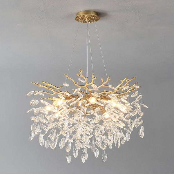English Elm 10-light Gold Chandelier Seeded Glass Globe Fixture for Dining Room or Kitchen Island W5008P466533