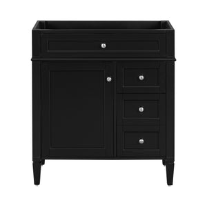 English Elm 30'' Modern Bathroom Vanity Cabinet With 2 Drawers, Tip-Out Storage & Adjustable Shelves, Stylish Design N710P250685B