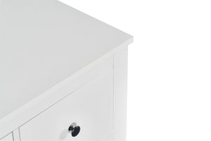 English Elm Modern 9-Drawer White Dresser — Sleek 3-Column Chest, Sturdy Waterproof Finish, Spacious Storage W1785P298992