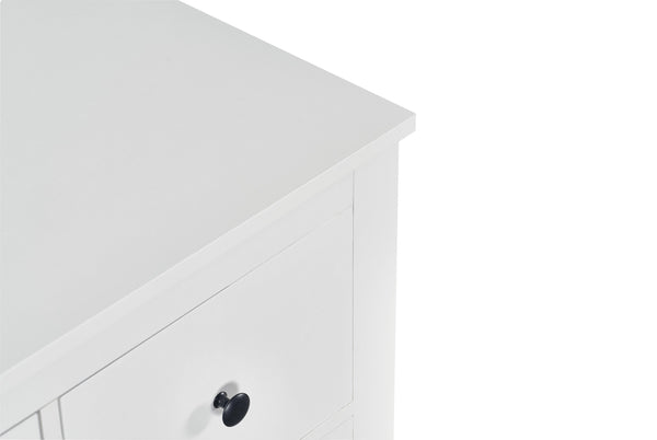 English Elm Modern 9-Drawer White Dresser — Sleek 3-Column Chest, Sturdy Waterproof Finish, Spacious Storage W1785P298992
