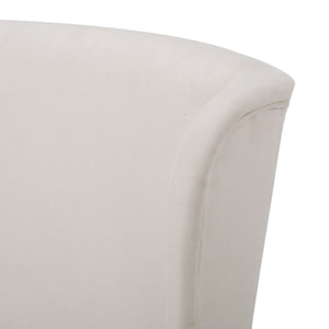English Elm Dining Chair Tall Wingback Upholstered Seat Birch Legs Contemporary Statement Piece N769P386662W
