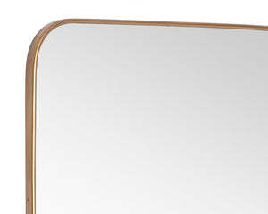 Sunpan Calabasas Floor Mirror - Sleek Minimalist Design with Iron Frame, Perfect for Modern Loft Spaces Brass