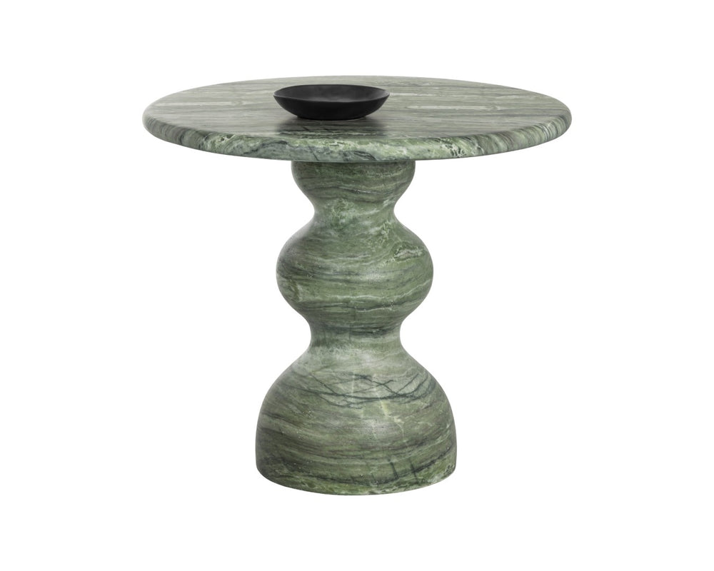 Sunpan RAUL Bistro Table - Elegant Marble-Look Design in Sage - Perfect for Small Spaces & Dining Nooks 112721