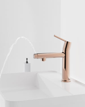 English Elm Rose Rose Gold Single-Handle Bathroom Faucet Deck Mount for Vanity RV Modern 1.5 GPM Zinc Alloy Finish T3177P289657