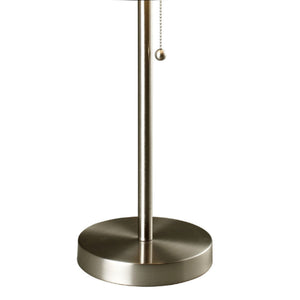 English Elm 33" Tall Metal Table Lamp - Retro Two-Layer Shade, Stylish Chrome Finish For Modern Interiors B072116057