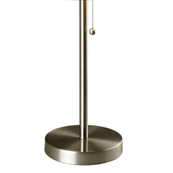 English Elm 33" Tall Metal Table Lamp - Retro Two-Layer Shade, Stylish Chrome Finish For Modern Interiors B072116057