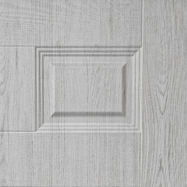 English Elm 36 in White Six Panel Hollow Core Composite Interior Door Slab for Modern Homes B2763P486363