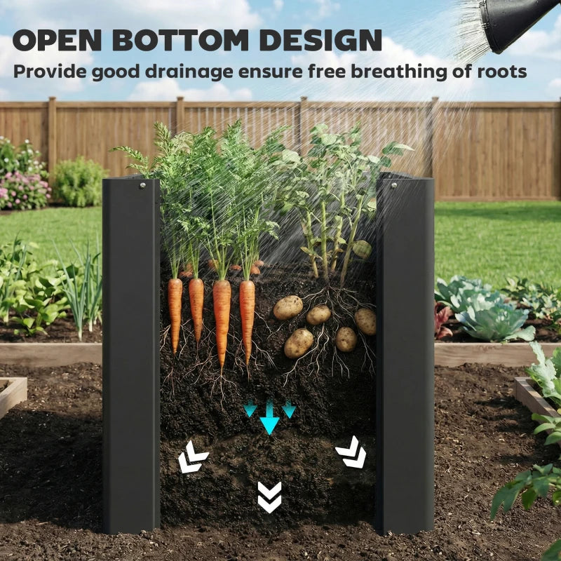 English Elm Balcony Galvanized Steel Planter Box Deep Root Outdoor Garden Bed Patio Ready T3971P481361