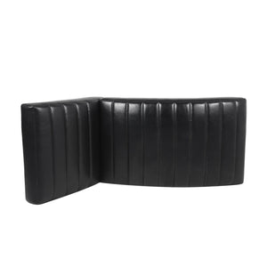 English Elm Christopher Knight Home® - FINLAY Curved PU Chaise Lounge with Birch Legs — Ergonomic Faux Leather Seat for Modern Comfort and Style Black 43.5 L x 26.5 W x 14.5 H 70507.00MDNT