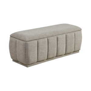 English Elm Modern Taupe Storage Bench with Cushioned Seat & 300lb Capacity, 47" Plywood Frame, No Assembly Needed B011P298382