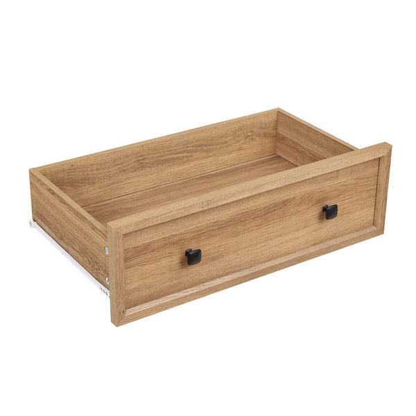 English Elm 6 Drawer Dresser Oak Finish Tall Chest with Silent Metal Rails, Modern Handles, Spacious Storage W2275P206605