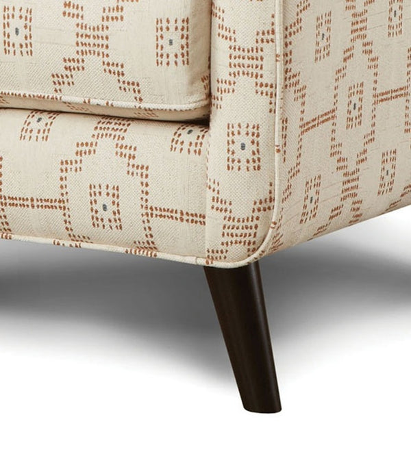 English Elm Double Pixel Woven Accent Chair with Foam Padding, Track Arms, Tapered Dark Wood Legs, Transitional Style B2741P376978