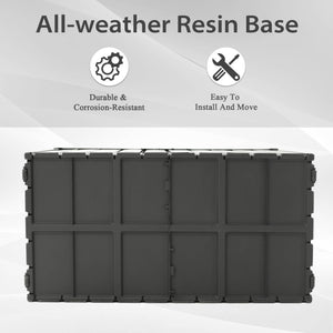 English Elm 100 Gallon Galvanized Steel Outdoor Deck Box Lockable Waterproof Patio Storage Bench W1859131746