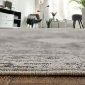 Feizy Rugs Kano Distressed Low Pile Rug - Versatile, Stain And Fade Resistant, Perfect For Pets And Hosting Ivory,Taupe,Gray Polypropylene,Polyester 86439ljfivychlf10