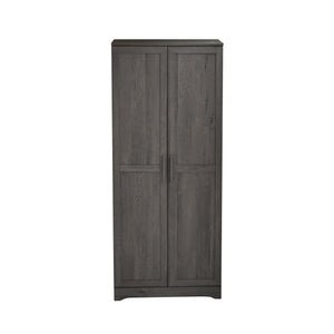 English Elm Christopher Knight Home® - DELANEY Rustic 2-Door Wardrobe Grey with Faux Wood Finish, 75" Tall Armoire for Organized Storage 71142.00