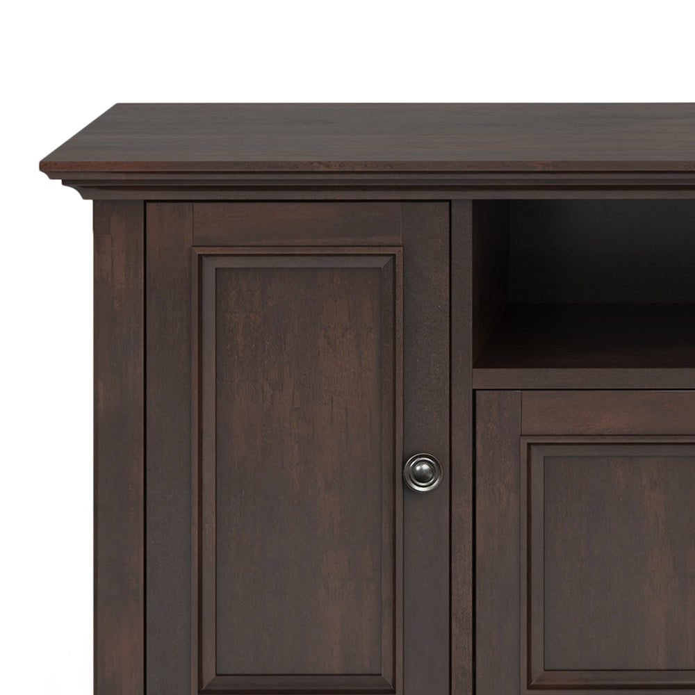 English Elm Amherst 72" Solid Wood Tv Stand In Brunette Brown - Stylish Media Storage With Transitional Design B136P158356