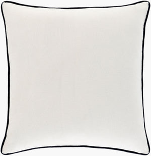 Surya Fenna 22"L X 22"W Coastal Accent Pillow – Durable, Stylish Beach-inspired Decor For Your Home! Ivory Cotton,Cotton Fen001-2222p