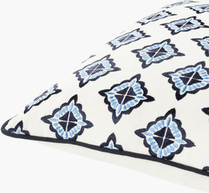 Surya Fenna 22"L X 22"W Coastal Accent Pillow – Durable, Stylish Beach-inspired Decor For Your Home! Ivory Cotton,Cotton Fen001-2222p