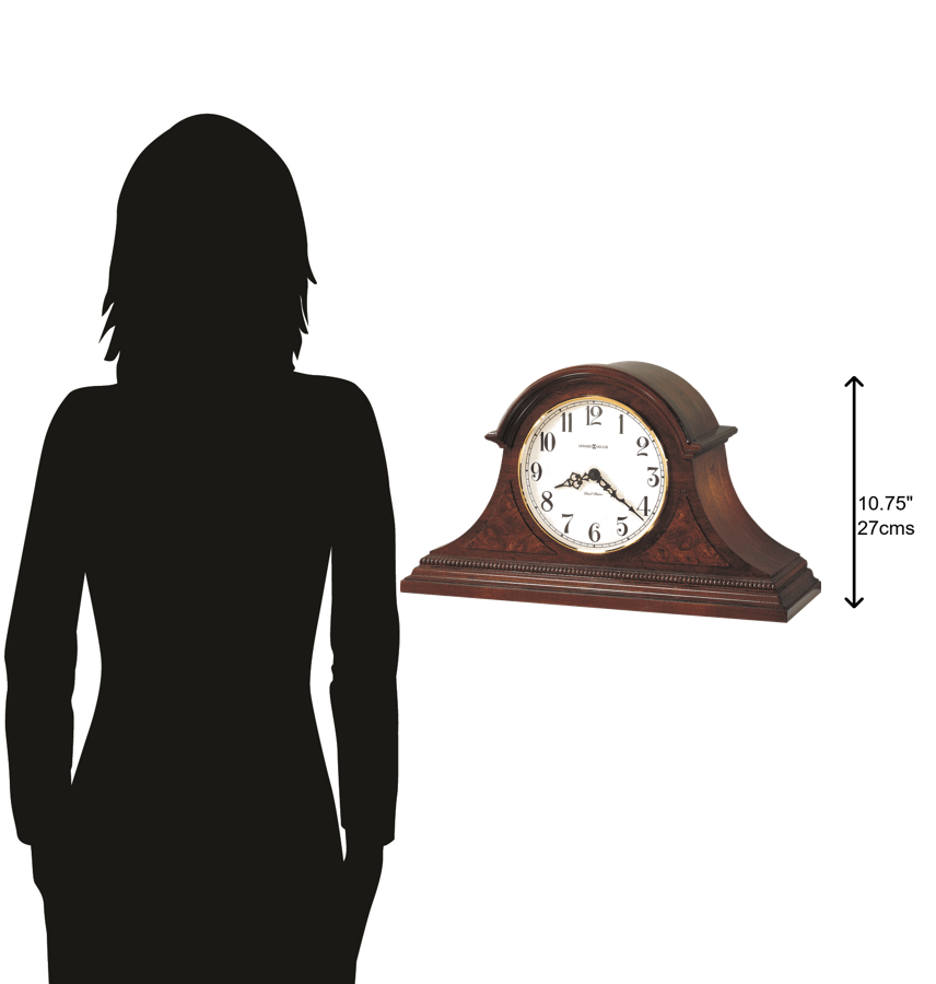 Hekman Furniture 630122 Elegant Fleetwood Mantel Clock - Windsor Cherry Finish, Dual-chime, Made In The Usa! Windsor Cherry Fleetwood Mantel Clock 630122