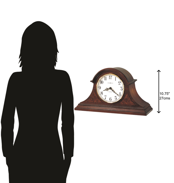 Hekman Furniture 630122 Elegant Fleetwood Mantel Clock - Windsor Cherry Finish, Dual-chime, Made In The Usa! Windsor Cherry Fleetwood Mantel Clock 630122