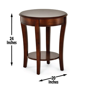 English Elm Steve Silver - Troy - End Table 20" Round - Brown