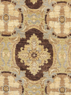 Pasargad Home Denver Hand-knotted Lamb's Wool Area Rug - Elegant Floral Design For Any Room   Pan-6024 7x21