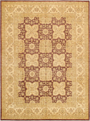 Pasargad Home Denver Hand-knotted Lamb's Wool Area Rug - Elegant Floral Design For Any Room   Panf-6001 Plum 9x12