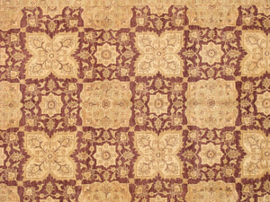 Pasargad Home Denver Hand-knotted Lamb's Wool Area Rug - Elegant Floral Design For Any Room   Panf-6001 Plum 9x12