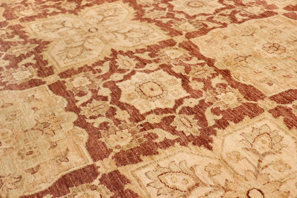 Pasargad Home Denver Hand-knotted Lamb's Wool Area Rug - Elegant Floral Design For Any Room   Panf-6001 Plum 9x12