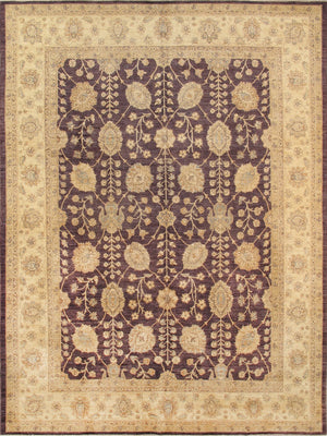 Pasargad Home Denver Hand-knotted Lamb's Wool Area Rug - Elegant Floral Design For Any Room   Pkb-1209 9x12