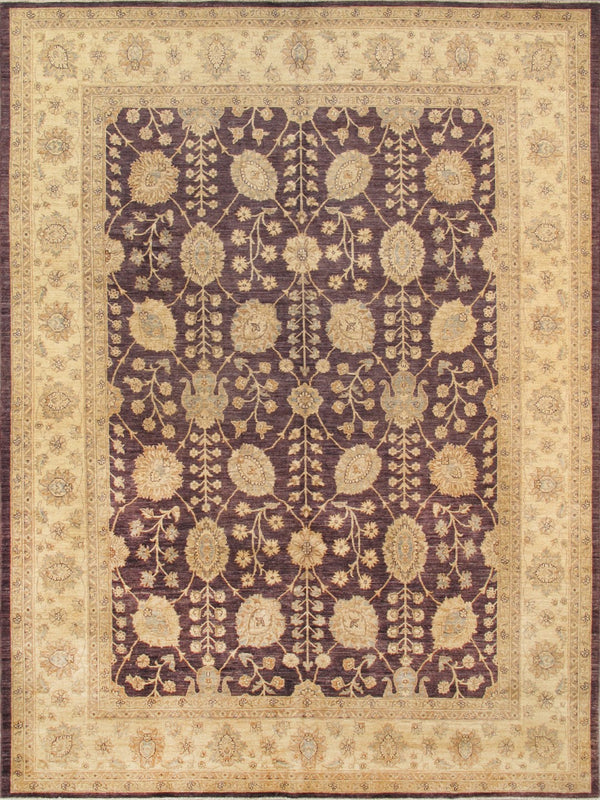 Pasargad Home Denver Hand-knotted Lamb's Wool Area Rug - Elegant Floral Design For Any Room   Pkb-1209 9x12