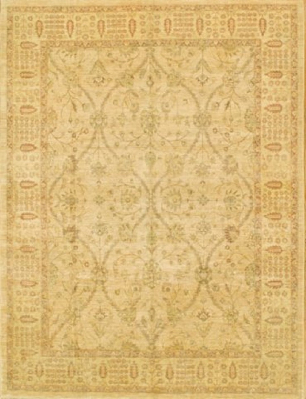 Pasargad Home Denver Hand-knotted Lamb's Wool Area Rug - Elegant Floral Design For Any Room   Pmg-330 9x12
