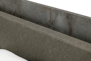 VIG Furniture Ferrara Modern Volcano Oxide Grey Queen Bed With Nightstands — Italian Design, Faux Leather, Storage VGACFERRARA-BED-2NS-SET-Q