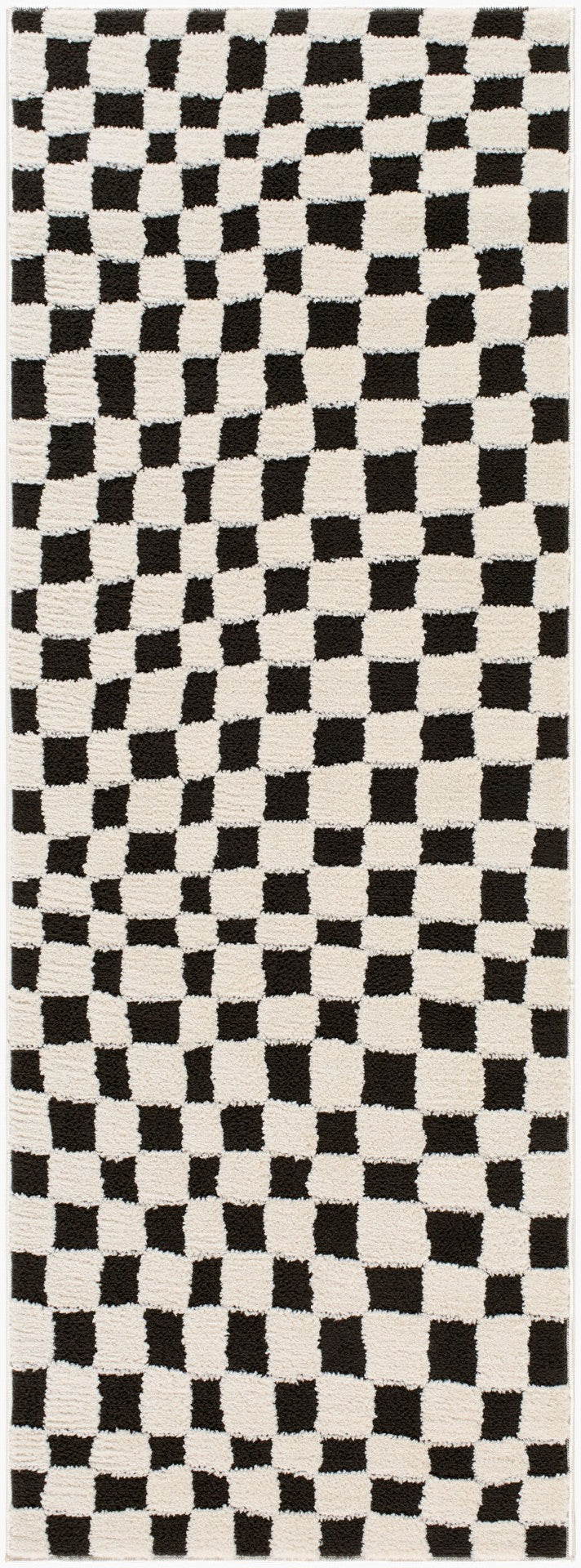 Livabliss Freud Turkey Woven High Pile Runner Rug for Hallways Entryways and Kitchen Corridors Black, Ivory 2'7" x 7'3" FEU2302-2773