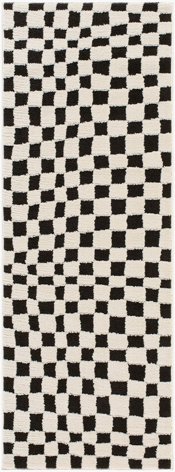 Livabliss Freud Turkey Woven High Pile Runner Rug for Hallways Entryways and Kitchen Corridors Black, Ivory 2'7" x 7'3" FEU2302-2773