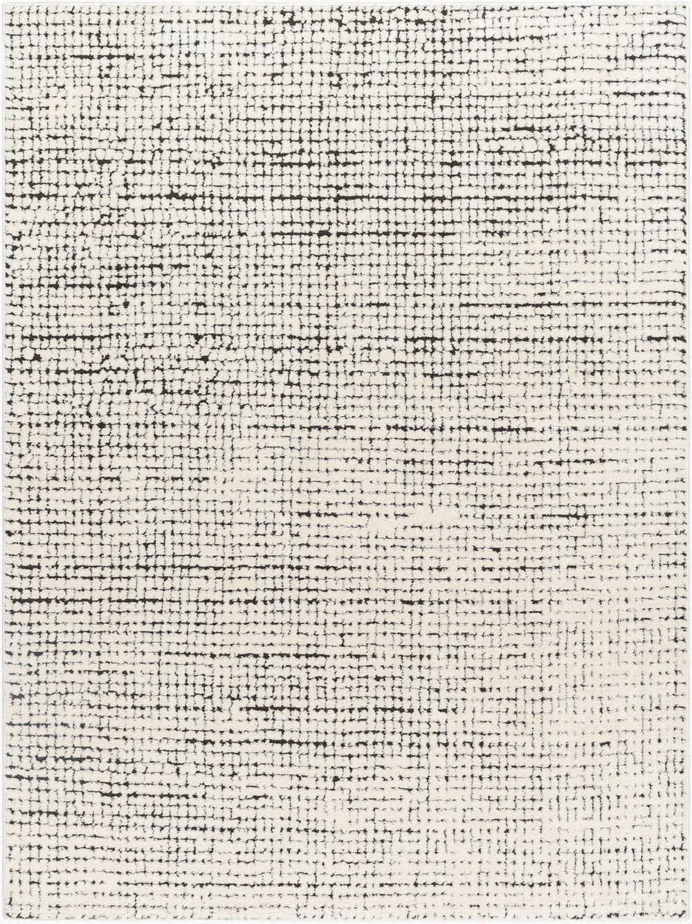 Livabliss Freud High Pile Polyester Area Rug Woven in Turkey for Entryways and Bedside Spaces Ivory, Black 9'2" x 12' FEU2305-9212