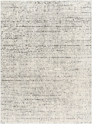 Livabliss Freud High Pile Polyester Area Rug Woven in Turkey for Entryways and Bedside Spaces Ivory, Black 9'2" x 12' FEU2305-9212