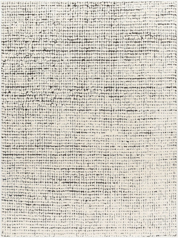 Livabliss Freud High Pile Polyester Area Rug Woven in Turkey for Entryways and Bedside Spaces Ivory, Black 9'2" x 12' FEU2305-9212